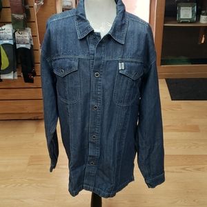 Enyce denim shirt - snap closures, large pockets size XL